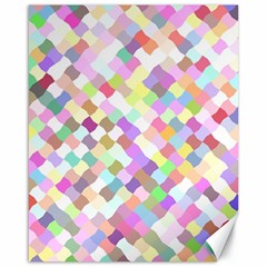 Mosaic Colorful Pattern Geometric Canvas 16  X 20  by Mariart