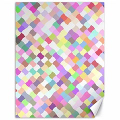 Mosaic Colorful Pattern Geometric Canvas 18  X 24  by Mariart