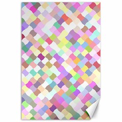 Mosaic Colorful Pattern Geometric Canvas 24  X 36  by Mariart