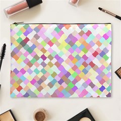 Mosaic Colorful Pattern Geometric Cosmetic Bag (xl)