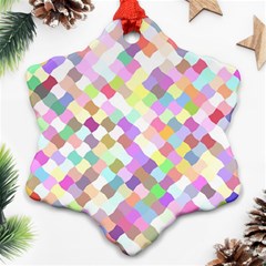 Mosaic Colorful Pattern Geometric Ornament (snowflake) by Mariart