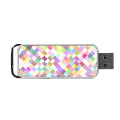 Mosaic Colorful Pattern Geometric Portable Usb Flash (two Sides) by Mariart