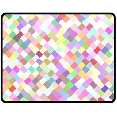 Mosaic Colorful Pattern Geometric Double Sided Fleece Blanket (medium)  by Mariart