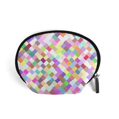 Mosaic Colorful Pattern Geometric Accessory Pouch (small) by Mariart