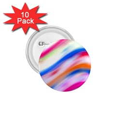 Vivid Colorful Wavy Abstract Print 1 75  Buttons (10 Pack)