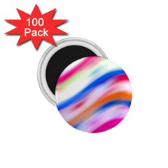 Vivid Colorful Wavy Abstract Print 1 75  Magnets (100 Pack)  by dflcprintsclothing