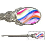 Vivid Colorful Wavy Abstract Print Letter Opener Front