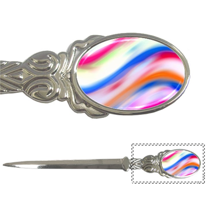 Vivid Colorful Wavy Abstract Print Letter Opener