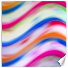 Vivid Colorful Wavy Abstract Print Canvas 12  X 12  by dflcprintsclothing