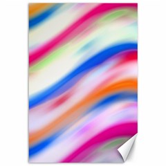 Vivid Colorful Wavy Abstract Print Canvas 12  X 18  by dflcprintsclothing