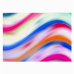 Vivid Colorful Wavy Abstract Print Large Glasses Cloth by dflcprintsclothing