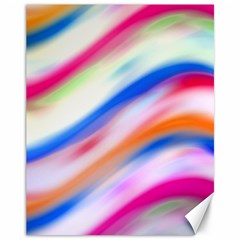 Vivid Colorful Wavy Abstract Print Canvas 11  X 14  by dflcprintsclothing