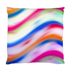 Vivid Colorful Wavy Abstract Print Standard Cushion Case (one Side)