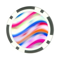 Vivid Colorful Wavy Abstract Print Poker Chip Card Guard (10 Pack) by dflcprintsclothing