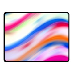 Vivid Colorful Wavy Abstract Print Fleece Blanket (small) by dflcprintsclothing