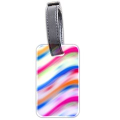 Vivid Colorful Wavy Abstract Print Luggage Tags (two Sides) by dflcprintsclothing