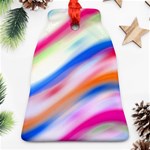 Vivid Colorful Wavy Abstract Print Ornament (Bell) Front