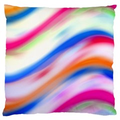 Vivid Colorful Wavy Abstract Print Large Cushion Case (one Side) by dflcprintsclothing