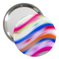 Vivid Colorful Wavy Abstract Print 3  Handbag Mirrors by dflcprintsclothing