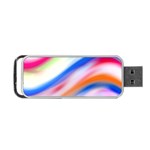 Vivid Colorful Wavy Abstract Print Portable USB Flash (One Side) Front