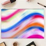 Vivid Colorful Wavy Abstract Print Cosmetic Bag (XXL) Front