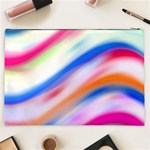 Vivid Colorful Wavy Abstract Print Cosmetic Bag (XXL) Back