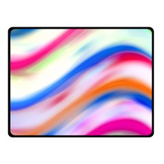 Vivid Colorful Wavy Abstract Print Double Sided Fleece Blanket (small)  by dflcprintsclothing