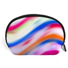 Vivid Colorful Wavy Abstract Print Accessory Pouch (large) by dflcprintsclothing