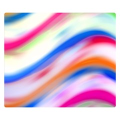 Vivid Colorful Wavy Abstract Print Double Sided Flano Blanket (small)  by dflcprintsclothing