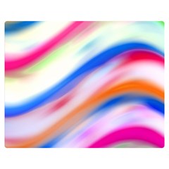 Vivid Colorful Wavy Abstract Print Double Sided Flano Blanket (medium) 