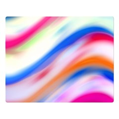 Vivid Colorful Wavy Abstract Print Double Sided Flano Blanket (large)  by dflcprintsclothing