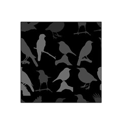 Bird Watching - Dark Grayscale - Satin Bandana Scarf by WensdaiAmbrose