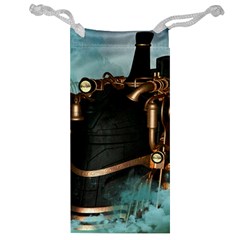 Spirit Of Steampunk, Awesome Train In The Sky Jewelry Bag by FantasyWorld7