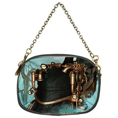 Spirit Of Steampunk, Awesome Train In The Sky Chain Purse (one Side) by FantasyWorld7