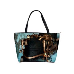 Spirit Of Steampunk, Awesome Train In The Sky Classic Shoulder Handbag by FantasyWorld7