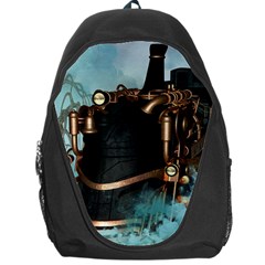 Spirit Of Steampunk, Awesome Train In The Sky Backpack Bag by FantasyWorld7