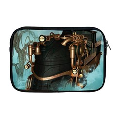 Spirit Of Steampunk, Awesome Train In The Sky Apple Macbook Pro 17  Zipper Case by FantasyWorld7