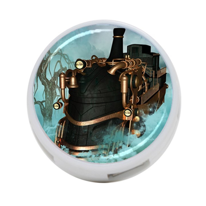 Spirit Of Steampunk, Awesome Train In The Sky 4-Port USB Hub (One Side)