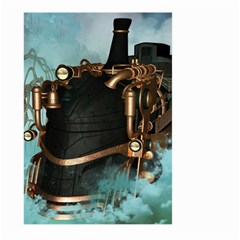 Spirit Of Steampunk, Awesome Train In The Sky Large Garden Flag (two Sides) by FantasyWorld7