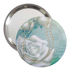 Wonderful Roses In Soft Colors 3  Handbag Mirrors by FantasyWorld7