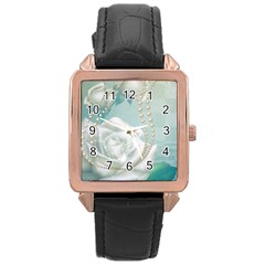 Wonderful Roses In Soft Colors Rose Gold Leather Watch  by FantasyWorld7