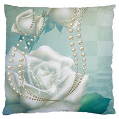 Wonderful Roses In Soft Colors Large Cushion Case (two Sides) by FantasyWorld7