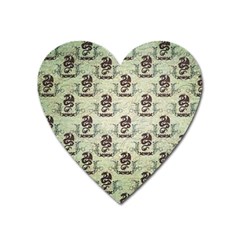 Awesome Chinese Dragon Pattern Heart Magnet by FantasyWorld7