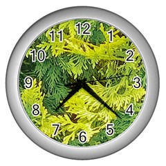 Garden Of The Phoenix Wall Clock (silver) by Riverwoman