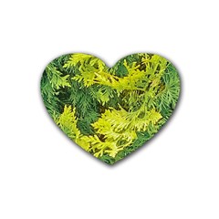 Garden Of The Phoenix Rubber Coaster (heart)  by Riverwoman