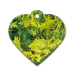 Garden Of The Phoenix Dog Tag Heart (one Side) by Riverwoman