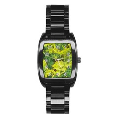 Garden Of The Phoenix Stainless Steel Barrel Watch by Riverwoman