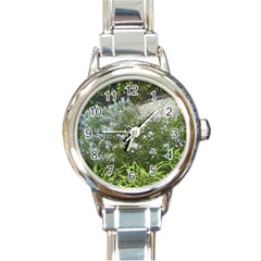 Lurie Garden Amsonia Round Italian Charm Watch by Riverwoman