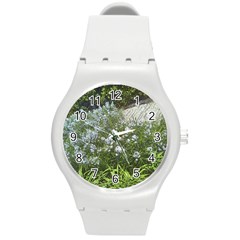 Lurie Garden Amsonia Round Plastic Sport Watch (m) by Riverwoman