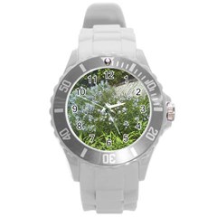 Lurie Garden Amsonia Round Plastic Sport Watch (l) by Riverwoman